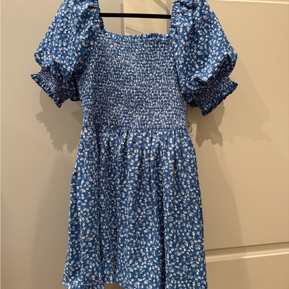 Blue Floral Kids Dress